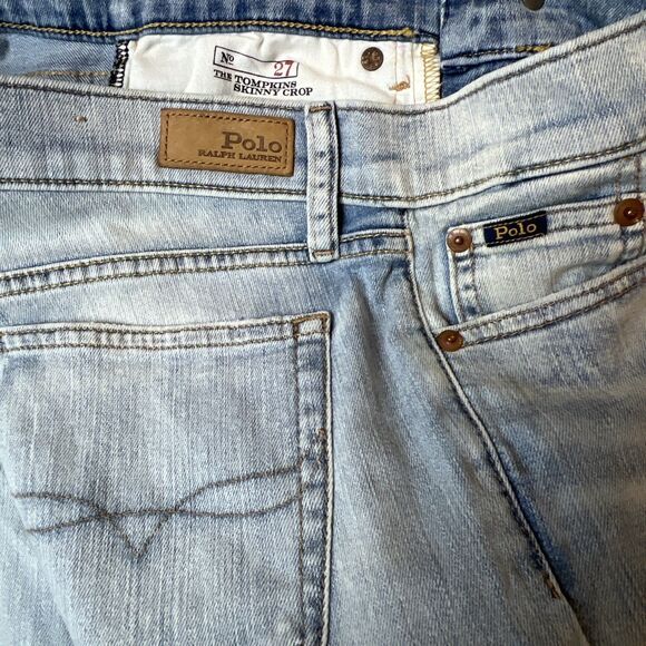 Polo Ralph Lauren The Tompkins Skinny Crop Size 27 - Picture 2 of 8